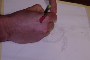 Quadro materico tridimensionale il disegno tecnica segatura